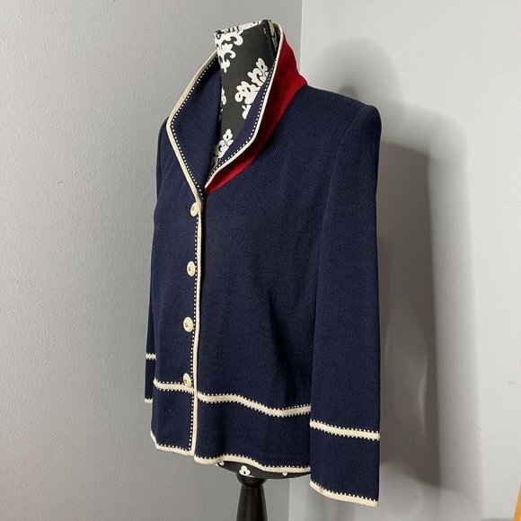 St. John Blazer 8 Patriotic Nautical dog show blue - Picture 2 of 9